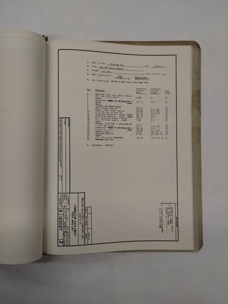 Wilcox Series 703/Type 97248 Magnetic Computing Automatic Tracker Instruction