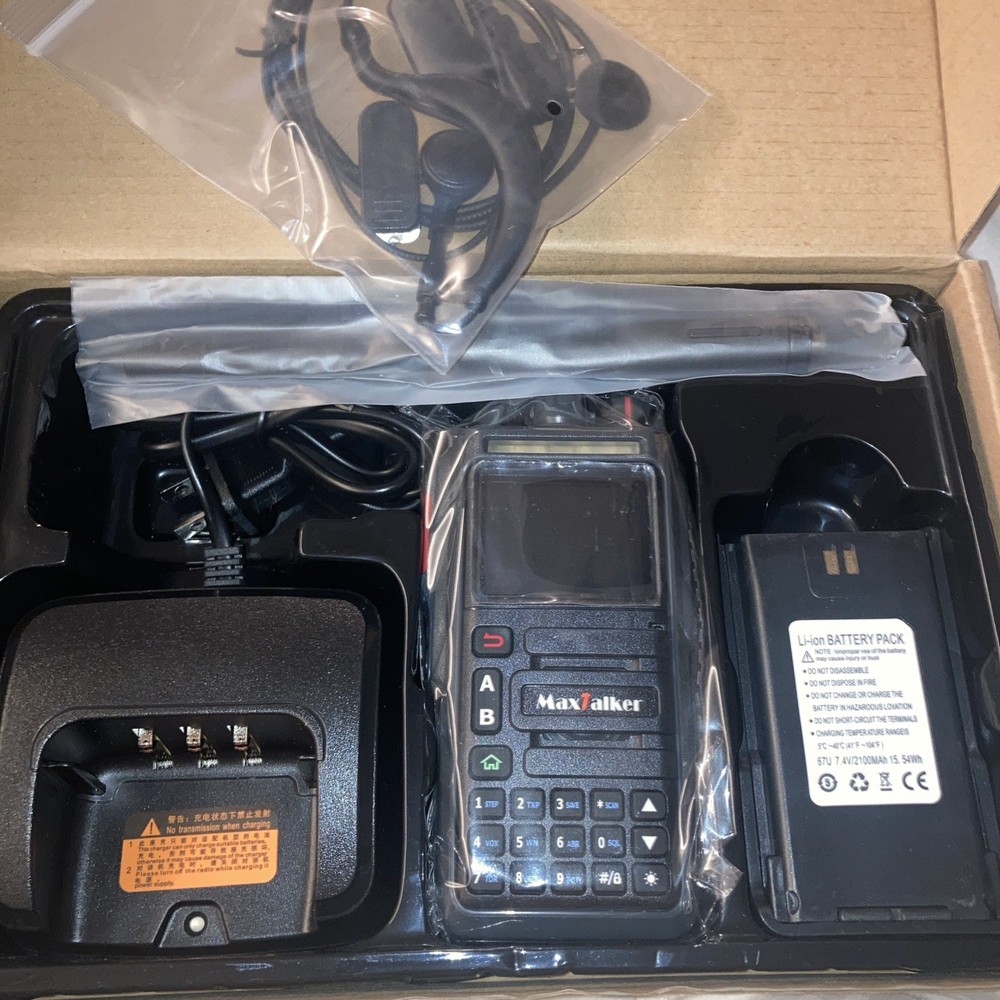 2-Pack MaxTalker TK-W60 Handheld Ham Radios Long Range Waterproof, Rechargeable