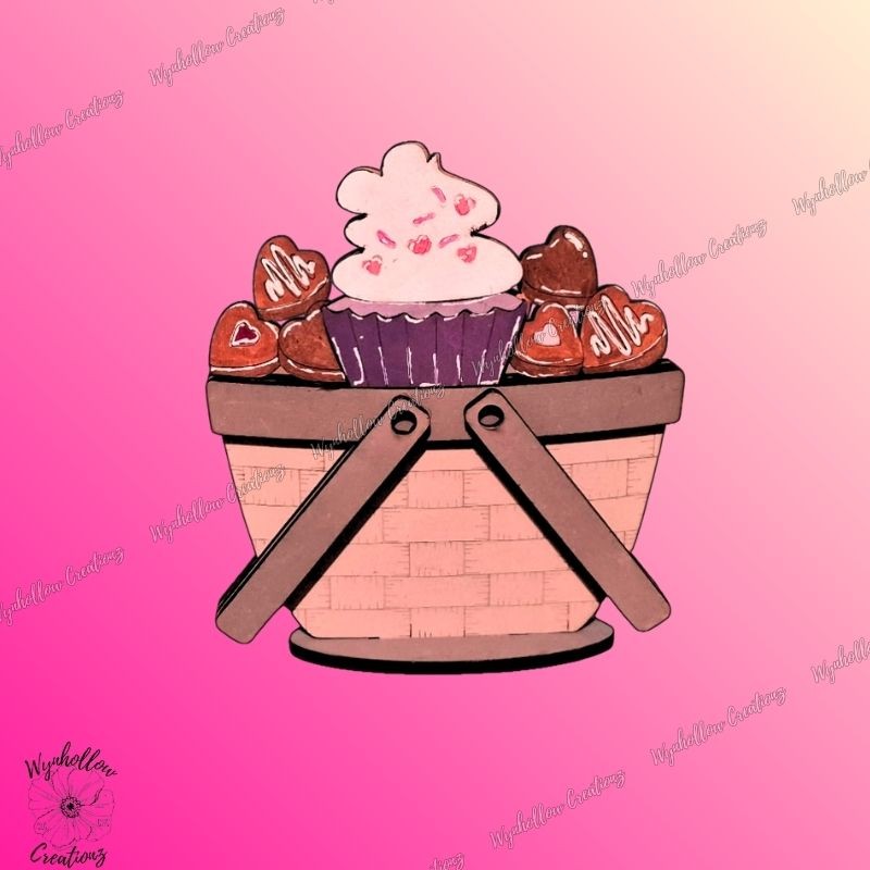 Cupcake and Chocolates Interchangeable Basket Insert (Small only)