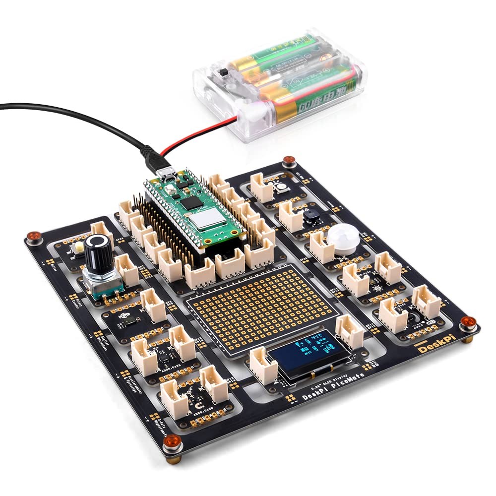 DeskPi PicoMate for Raspberry Pi Pico/Pico W, Learning Electronics and Progra...