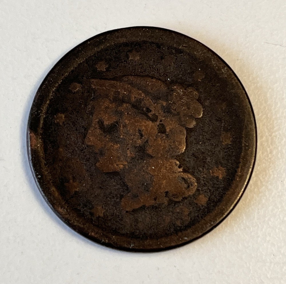 1853 Braided Hair Large Cent