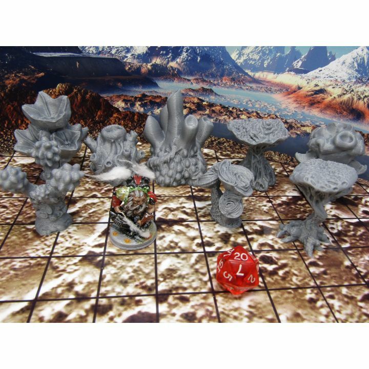 Alien Planet Trees & Flora Scatter Terrain Scenery