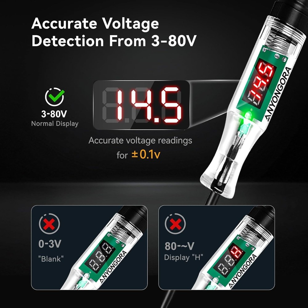 Professional Quality Light for Efficient Voltage Readings in Any Condition