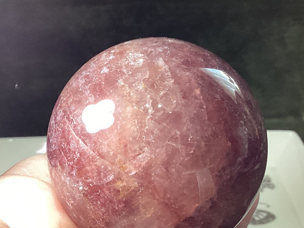 Crystal Strawberry Quartz Sphere