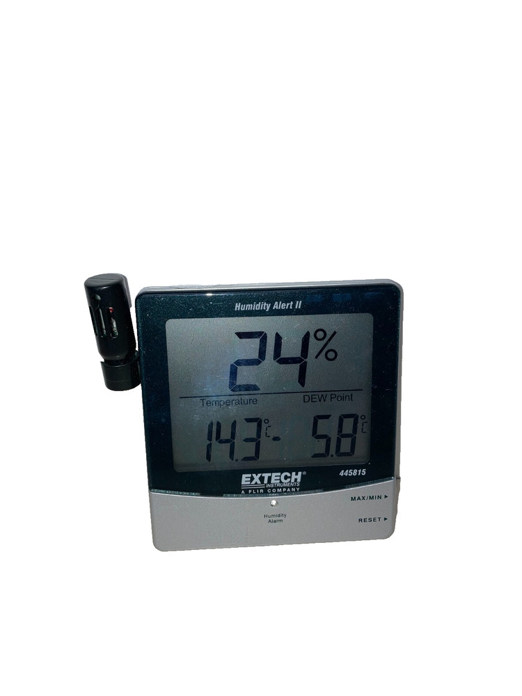 Extech 445815 Big Digit Hygro-Thermometer with Remote Probe - Used