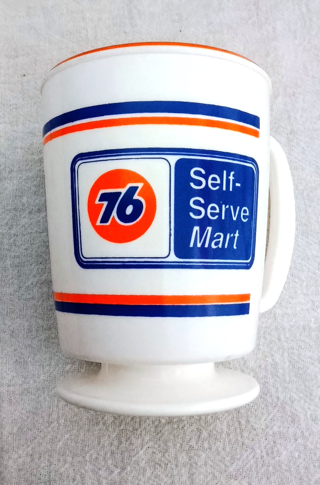 VINTAGE UNION 76 GAS  STATION TRAVEL MUG CUP MISSING THE BOTTOM PIECE