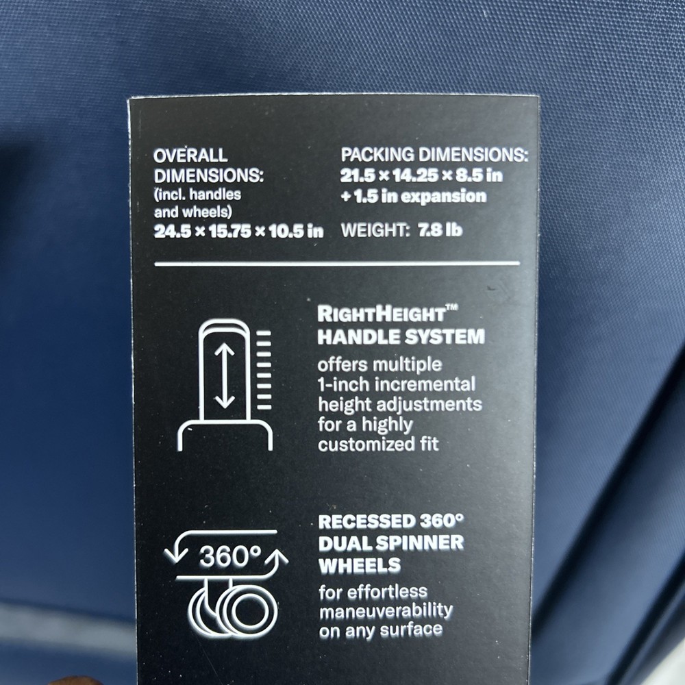 Samsonite Elevation Plus Softside Carry on Expandable Spinner Suitcase MIDNIGHT