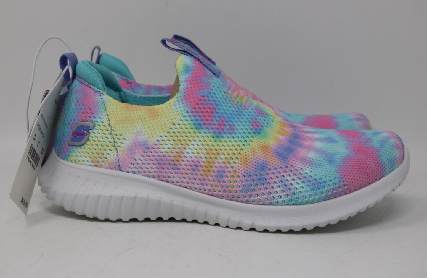 S Sport by Sketchers Katya Multicolored TYE DYE Slip On Shoes Girl's Size 1 NWB