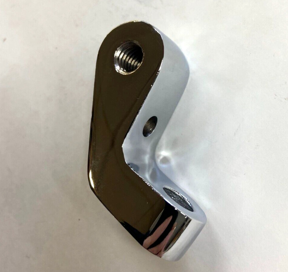 Chrome Offset Headlight Mount Bracket For Harley Davidson & Custom Motorcycles