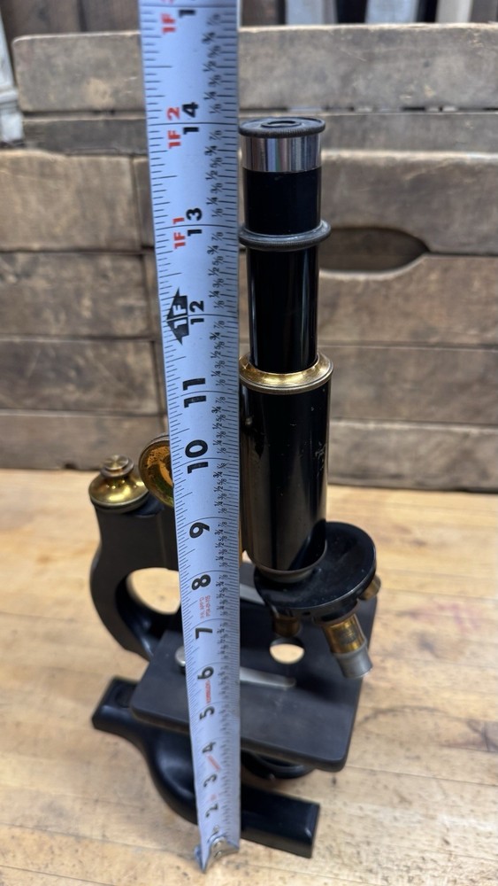 Antique Spencer Lens Co 3 objective Microscope Vintage Science Lab