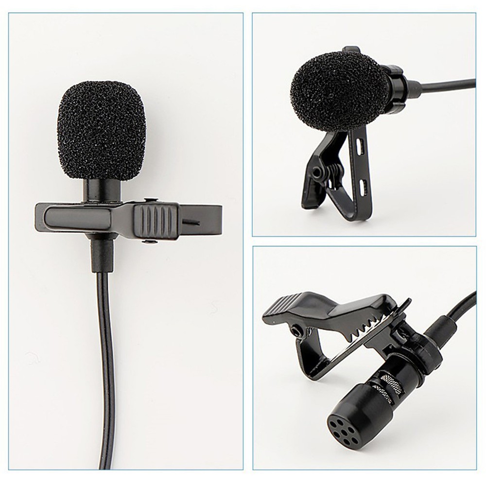 Lavalier Microphone Noise Reduction Omnidirectional Clip On Mic For Interview