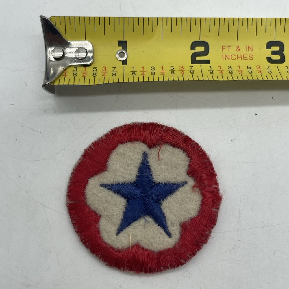 Vintage U.S. Army Services Forces Patch On Wool Blue Star 2” Circle