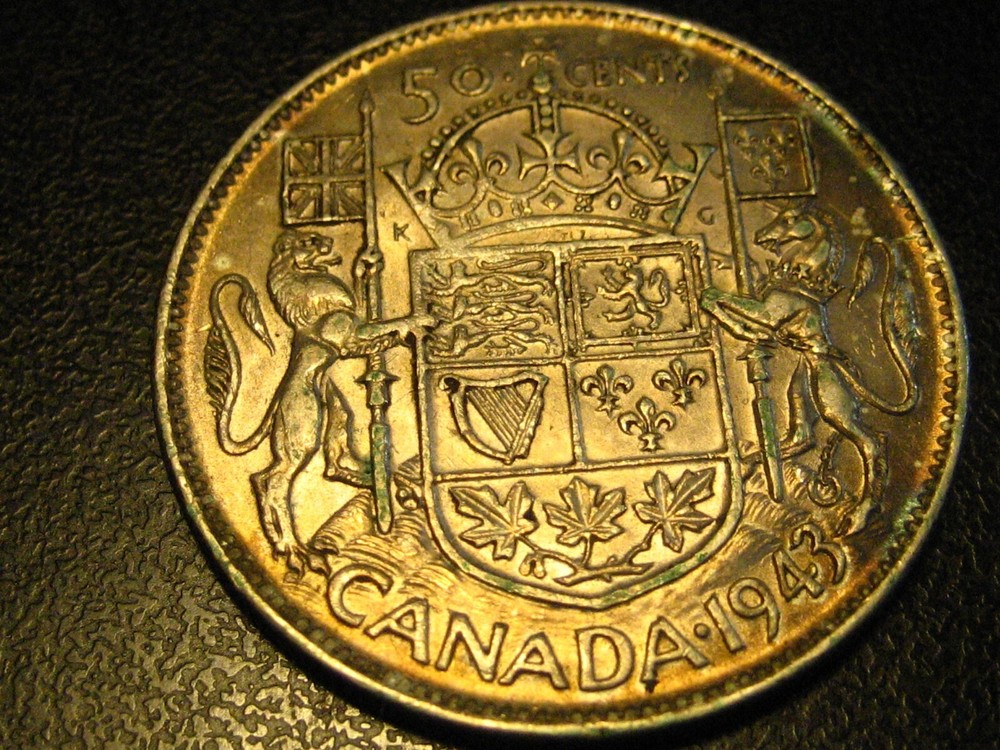 1943 Canadian Silver Half Dollar # 1