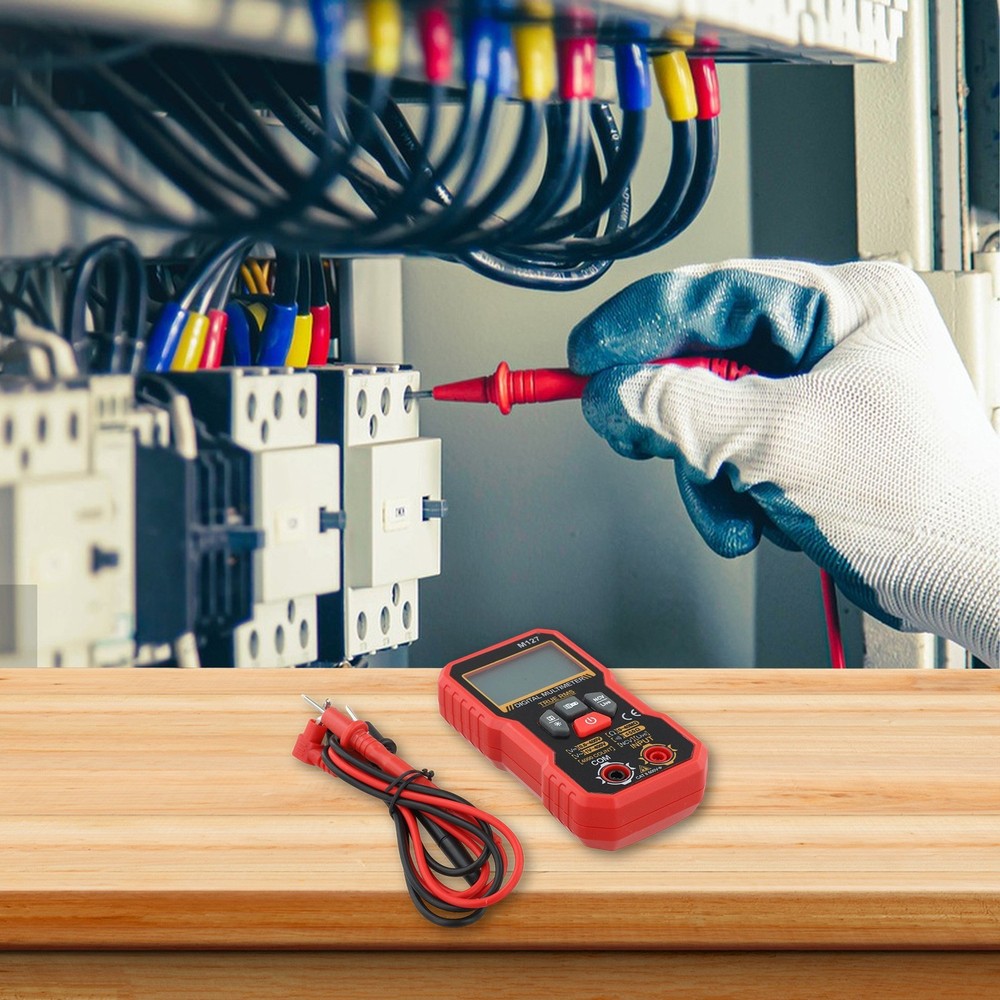 Compact Digital Multimeter with Non Contact Voltage Detector for Testing