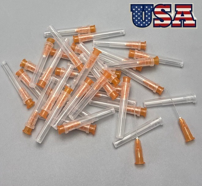 100pcs/Pack Dental Endo Irrigation Needle Syringe Tips Disposable 25G/27G/30G