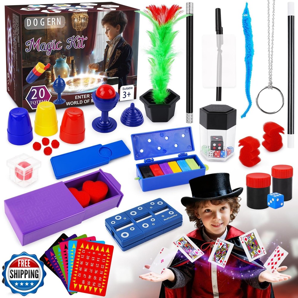 Magic Kit, Magic Tricks Includes Magic Wand and Magician Costume,