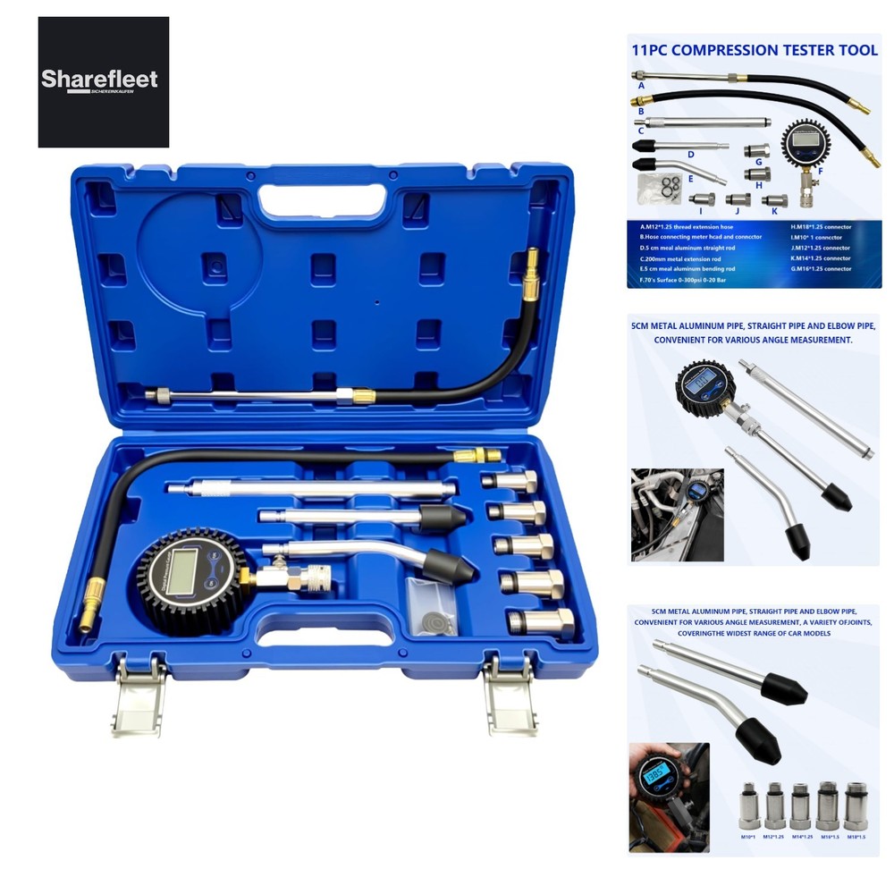 Digital Compression Tester 250 PSI - Precise Gauge for Gasoline Engines