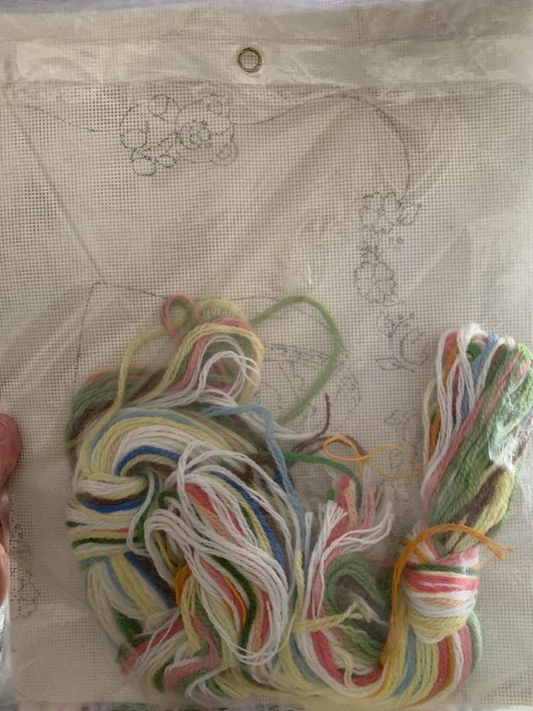 Bucilla Baby Sampler Needlepoint Kit #4124 Open