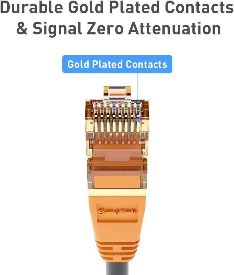 Cat 8 Ethernet Cable, 6ft Outdoor/Indoor - 40Gbps High-Speed Network Solution