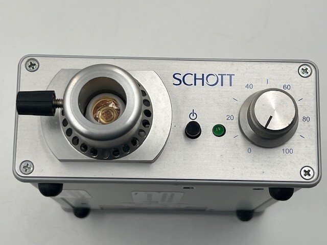 Schott Red Light Source LED Illuminator A20960 with Optical Fiber Ring Used