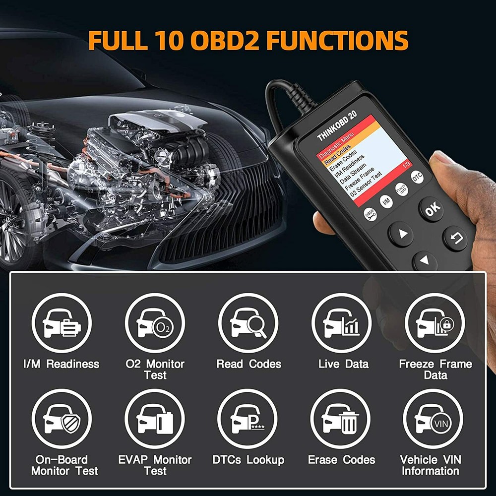 ThinkOBD OBD2 Scanner Check Engine Code Reader Universal Diagnostic Scan Tool