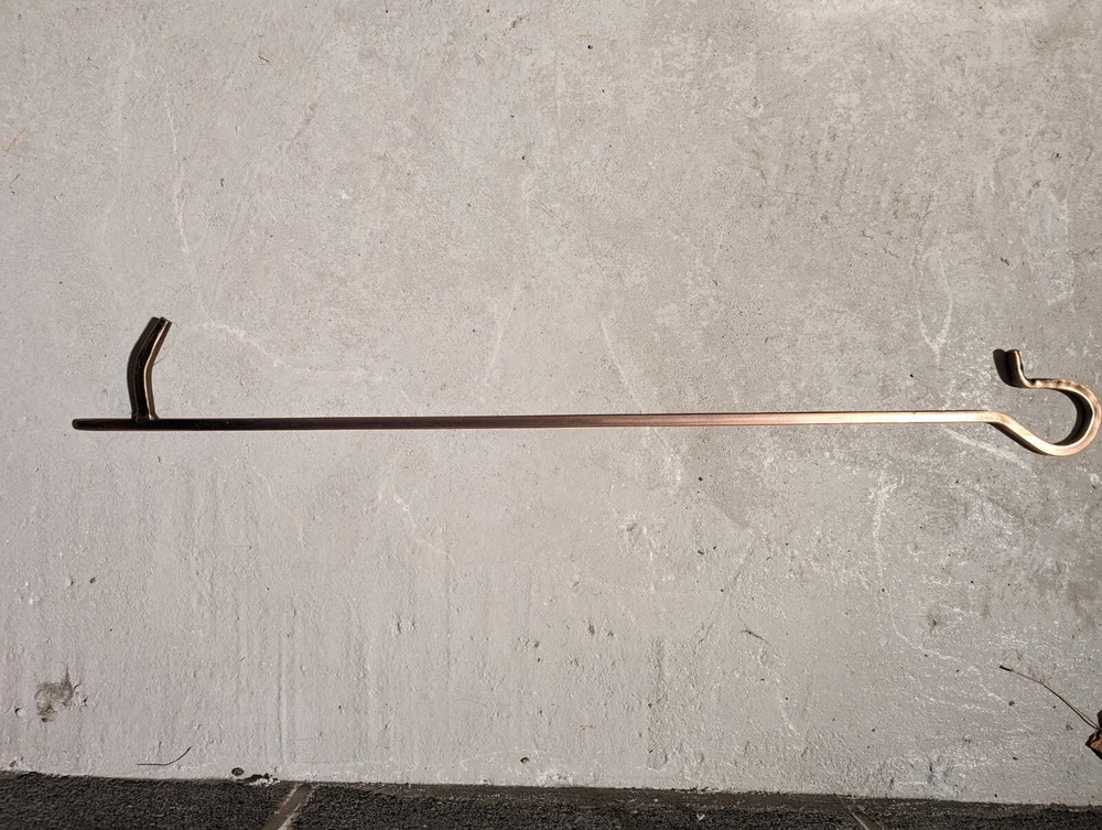 Hammered Crook Fire Tools - Copper