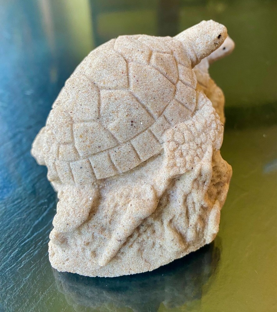 Sparkling Sandstone Turtles Sculpture Figurine