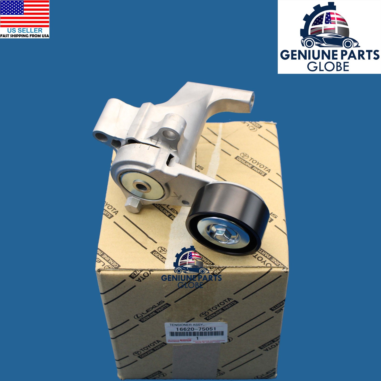 GENUINE OEM TOYOTA 07-23 TACOMA 4RUNNER 2.7L 2TRFE BELT TENSIONER 16620-75051