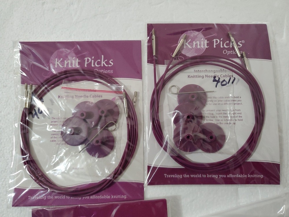 Denise Interchangeable Crochet Hook Set & Knit Picks Needle Cables, etc Knitting