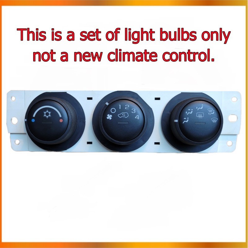 2006-2010 Hummer H3 Climate Control Replacement Light Bulbs