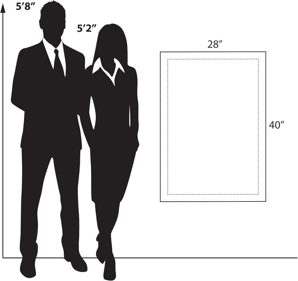 Floating Acrylic Wall Frames with Silver Standoffs, 24" x 36", 2 Pack