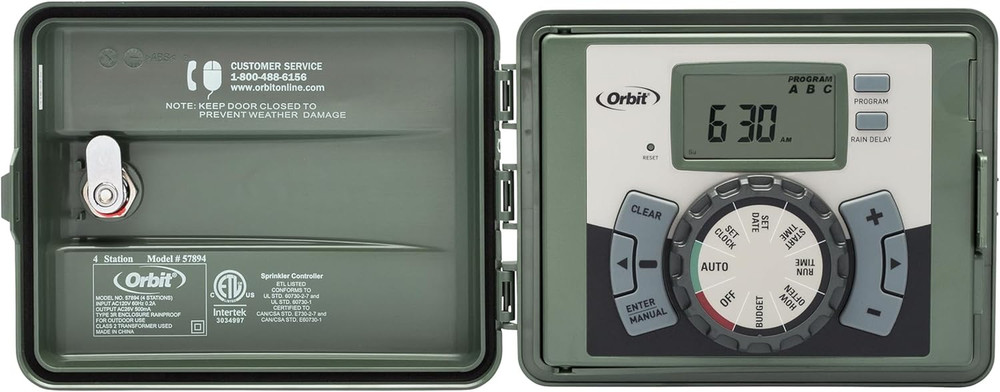 57899 9-Station Outdoor Swing Panel Sprinkler System Timer