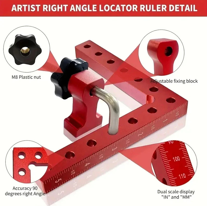 Aluminum Alloy Metal Corner Clamps For Woodworking Positioning 90 Degree 140mm
