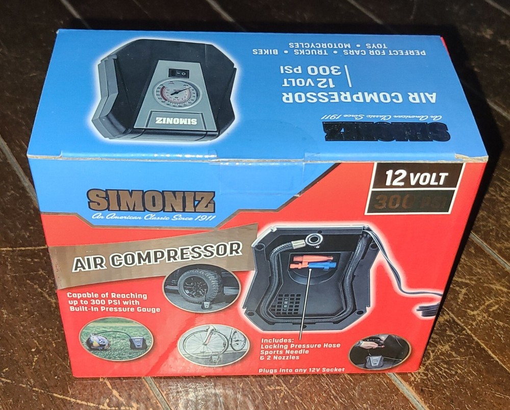 SIMONIZ 12V Air Compressor 300 PSI w/12V Socket #01116
