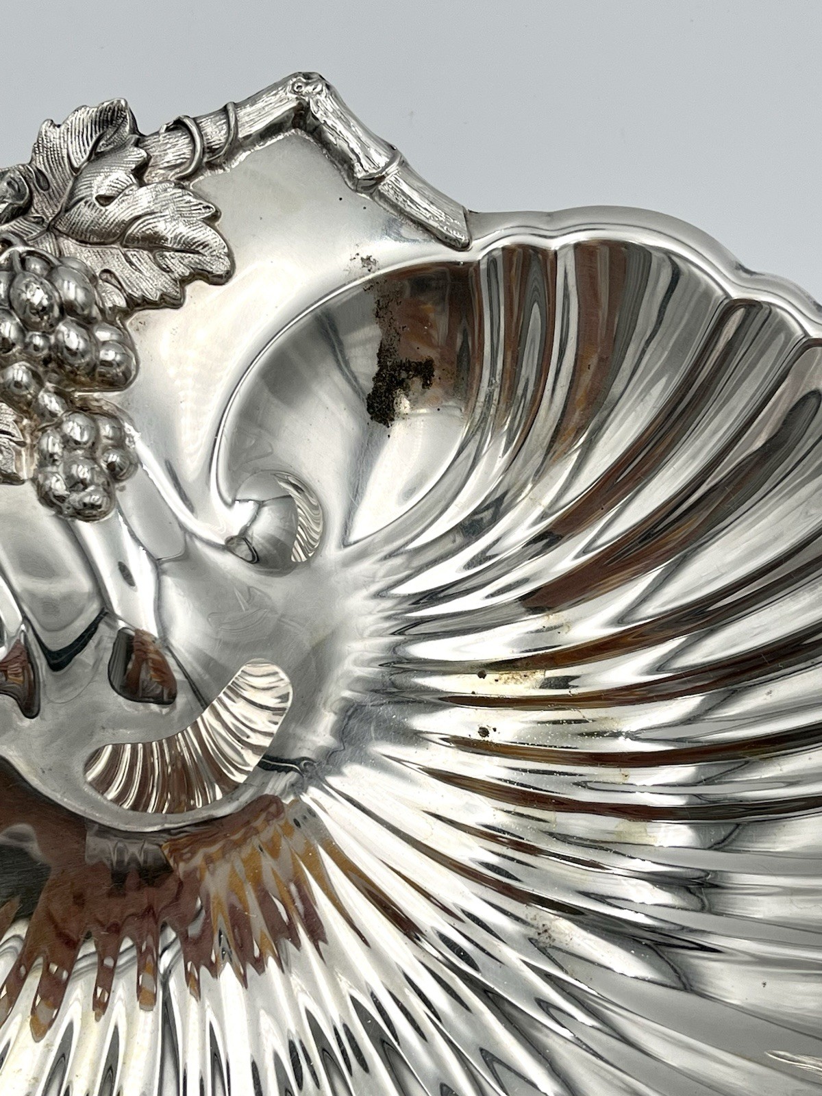 Set of 3 Vintage Silverplate Decorative Pieces 2 Shell Dishes & 1 Candle Holder