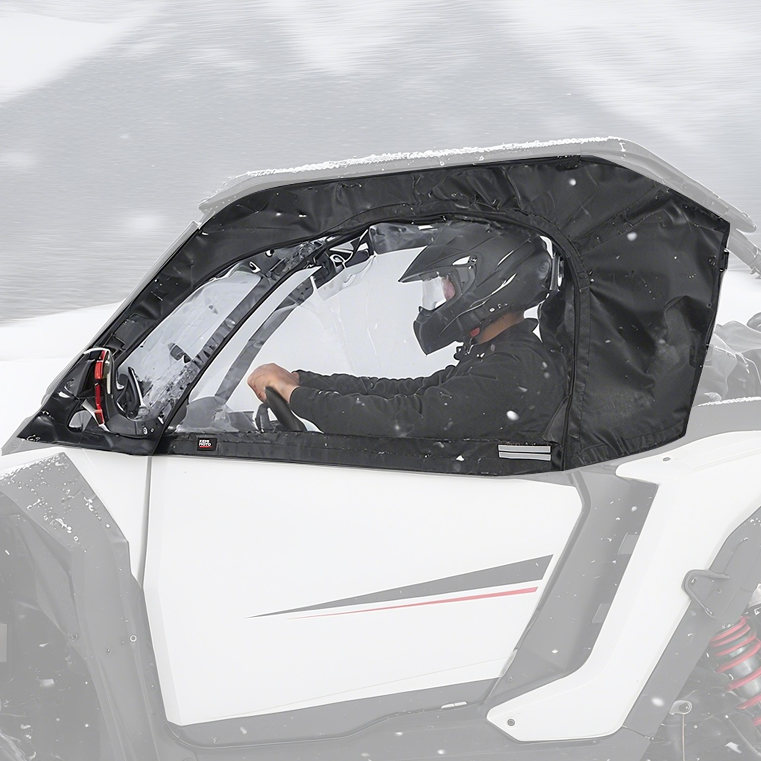 KEMIMOTO UTV Cab Enclosure Set Soft Upper Door for Polaris RZR XP 1000 2024-2025