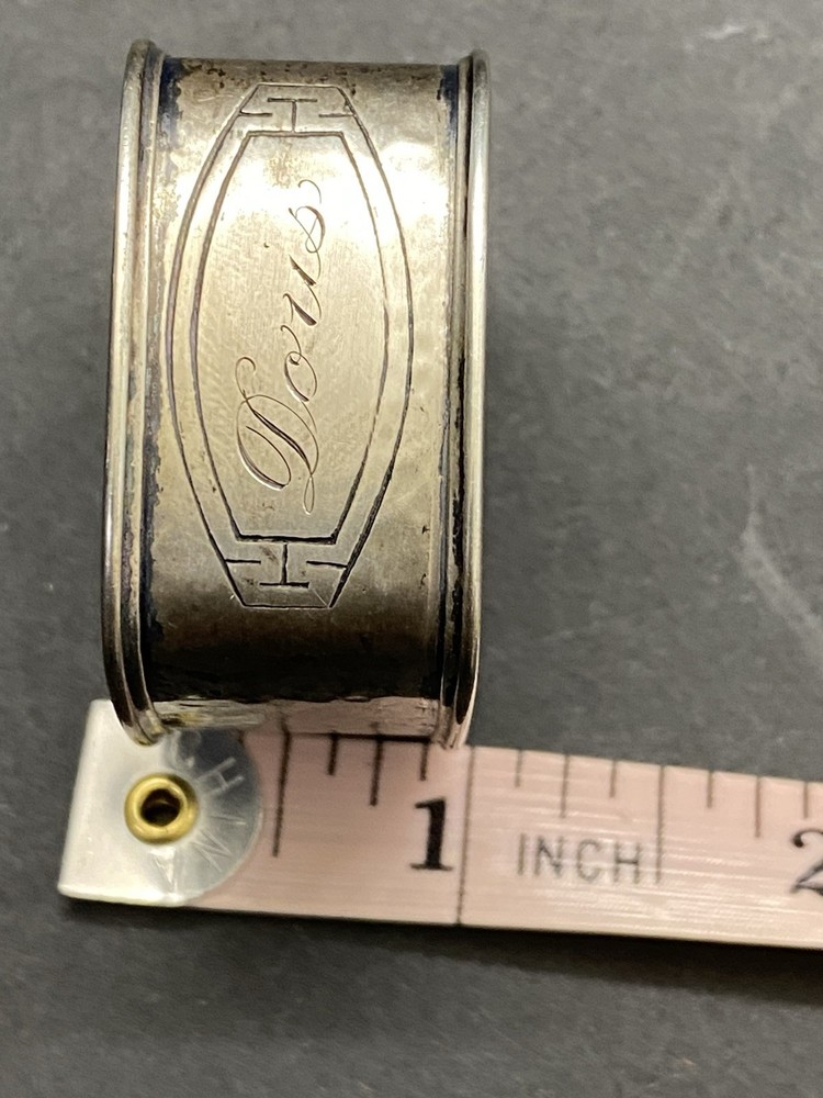 Vintage Sterling Silver Napkin Ring name engraving
