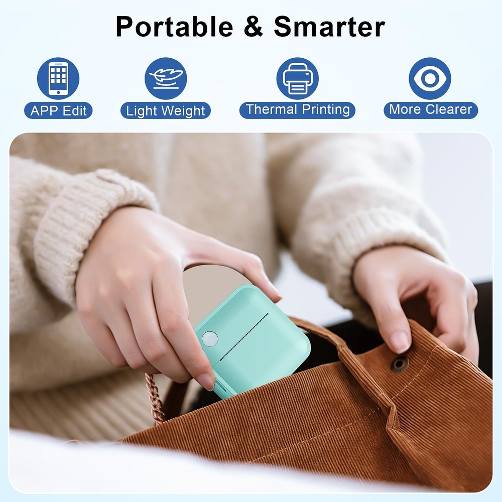 Doobuli Label Maker Machine with Tape - Thermal Label Printer Bluetooth Label...