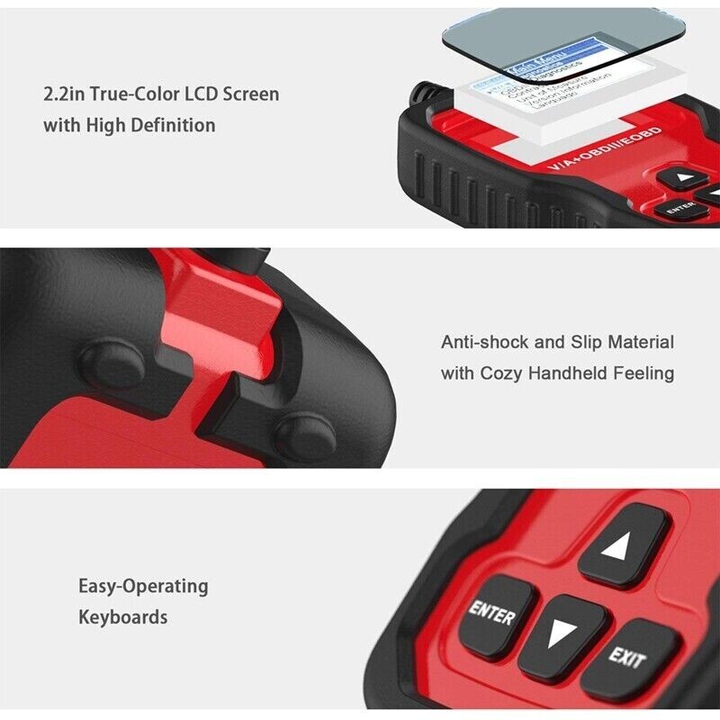 All System OBD2 Scanner Car Code Reader Engine ABS SRS OIL EPB Diagnostic Tool