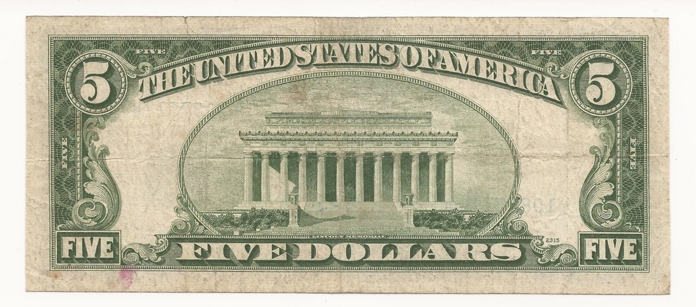 1953 $5 Dollar Bill Silver Certificate STAR Note 174A-QCM