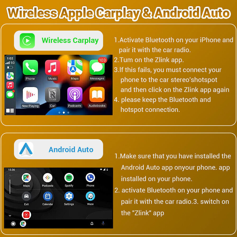 For Ford Mustang 2015 2016 2017-2021 Radio GPS Head Unit, CarPlay & Android Auto