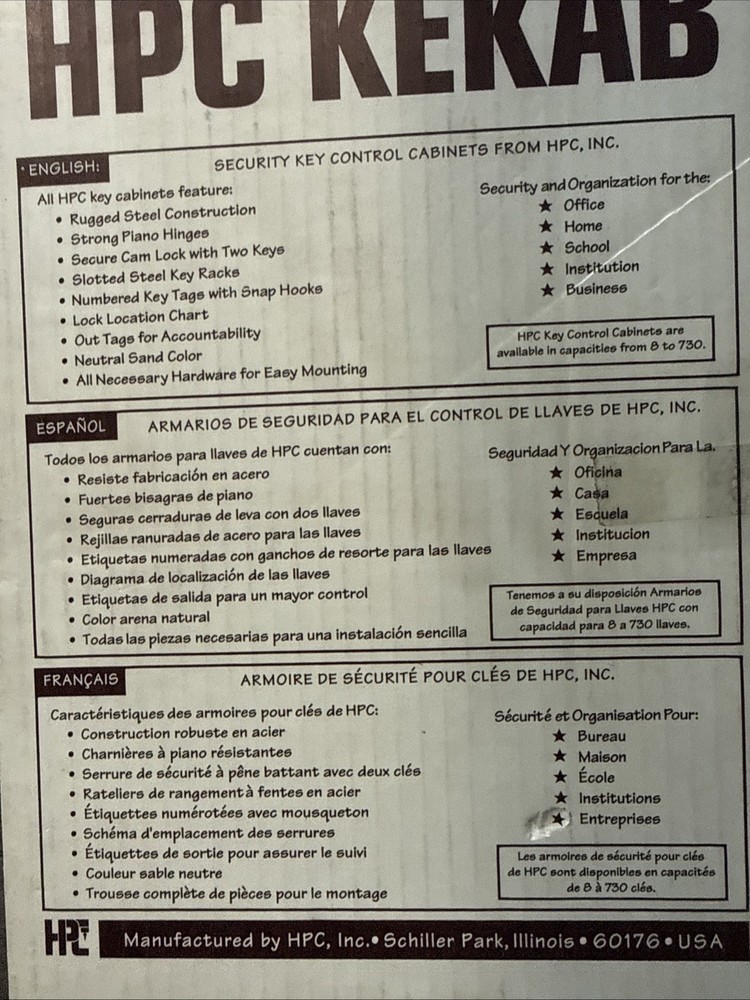 Kekab Key Control Cabinet Key Capacity