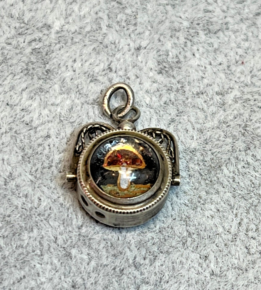 Antique Silver Essex Crystal Carnelian Wax Seal Pocket Watch Chain Fob Spinner