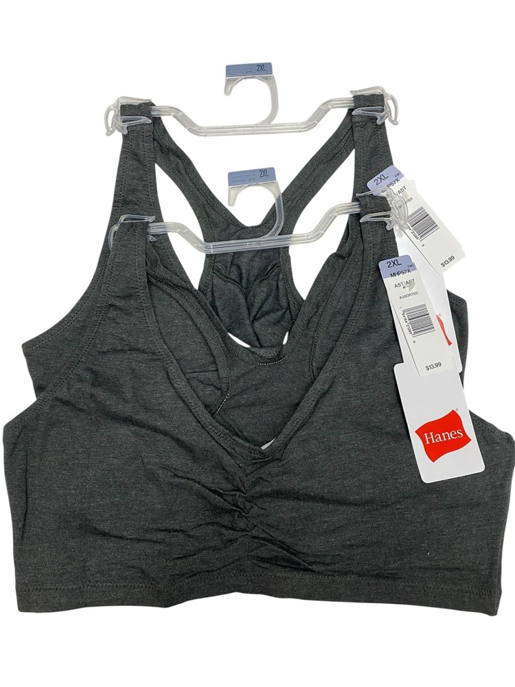 Hanes Racerback 2 Pack X-Temp Wireless Stretch Bra MHH570