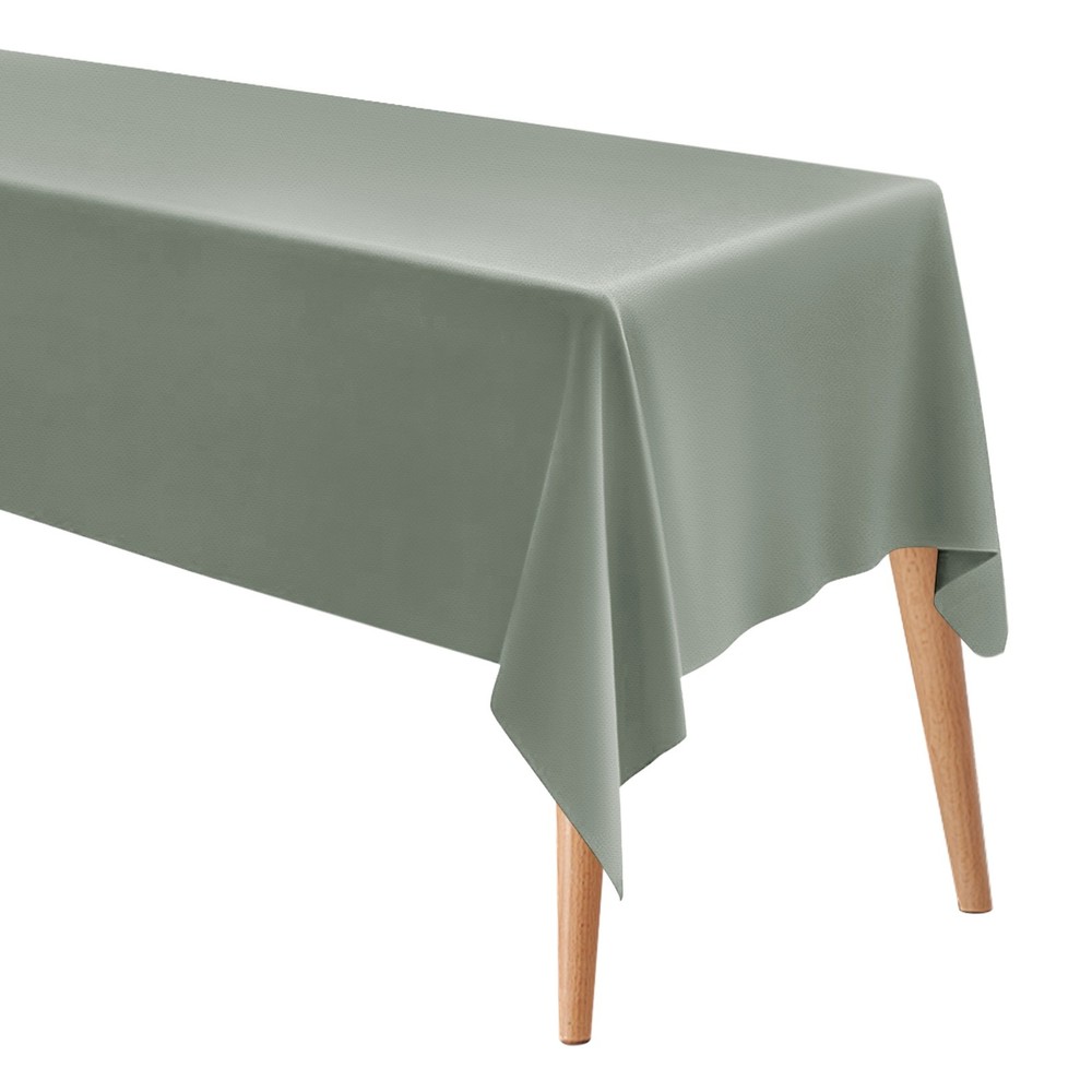 150x300cm Rectangle Tablecloth, Thickened Polyester Table Cloth Gray