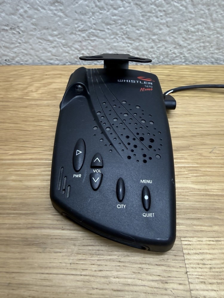 Whistler 1670 Radar Detector Memo Function Tested Working Needs New Cable