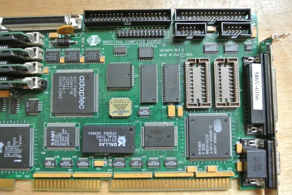 INDUSTRIAL COMPUTER SOURCE SB586PV REV D P166 CPU SINGLE BOARD COMPUTER VGA SCSI