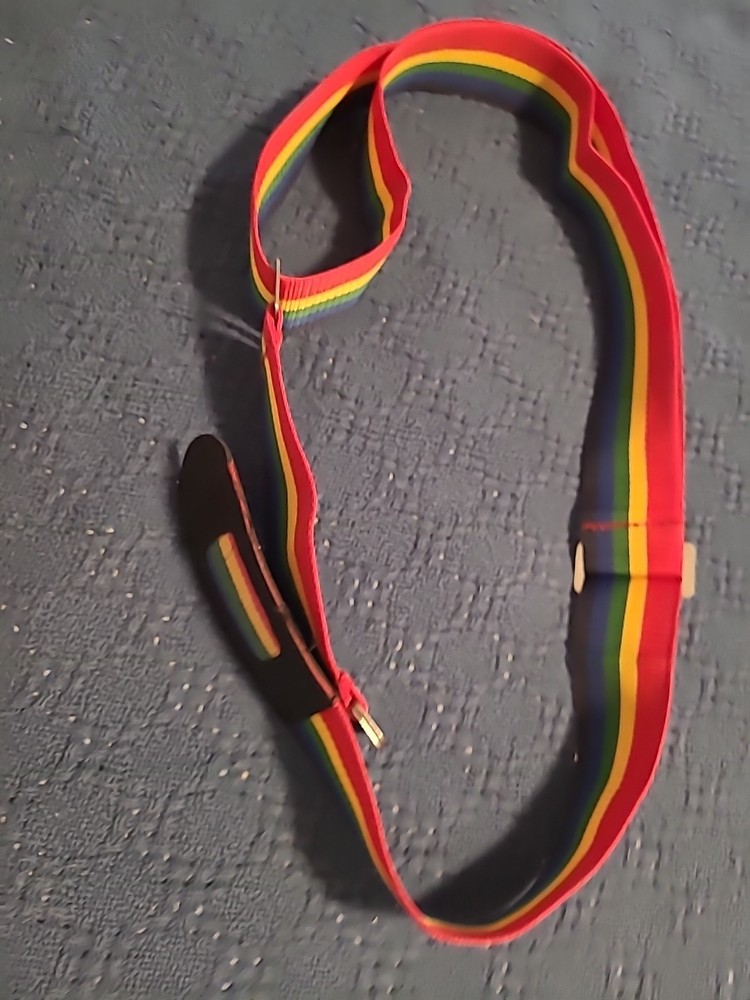 Rainbow Colored Luggage Strap For Security & Easy Visability Adjustable Hawaii