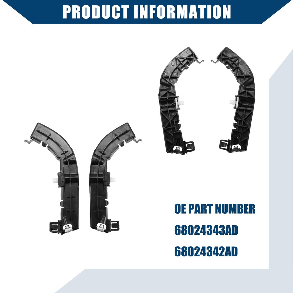 2Pcs Front Left Right Side Bumper Support Bracket for 2008-2020 Dodge Challenger