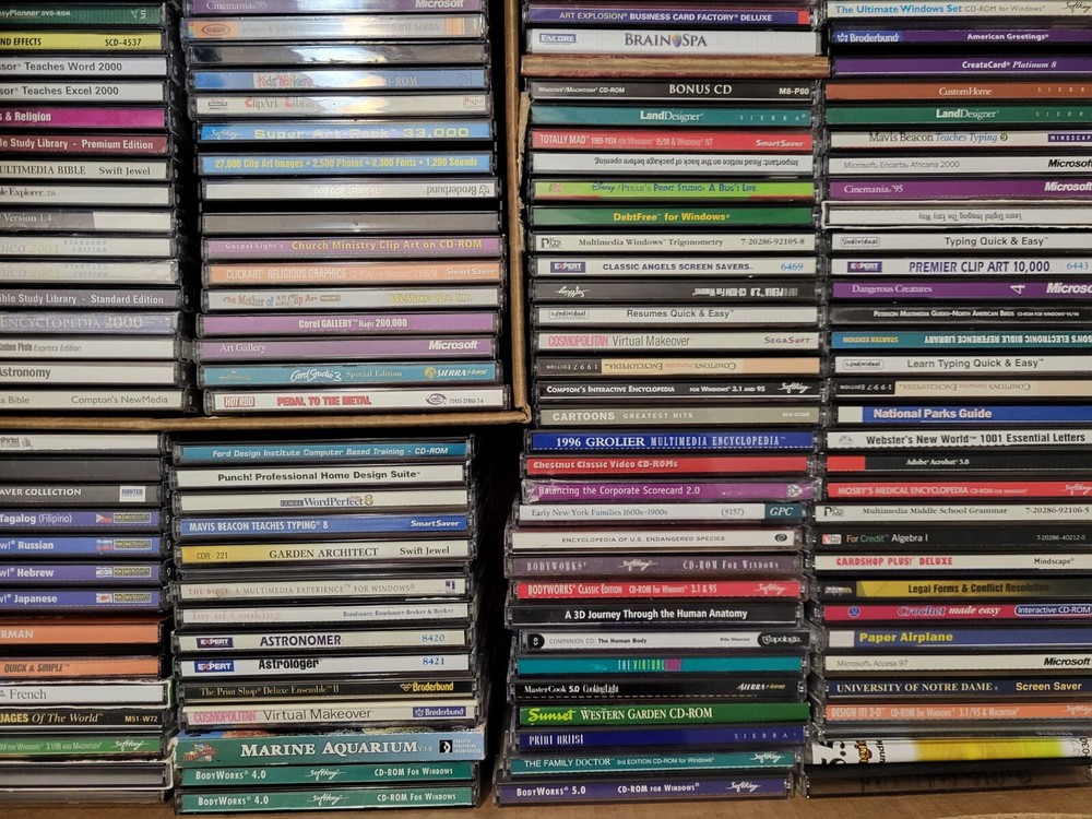 HUGE Lot of Older Varies PC Software Programs - U PICK